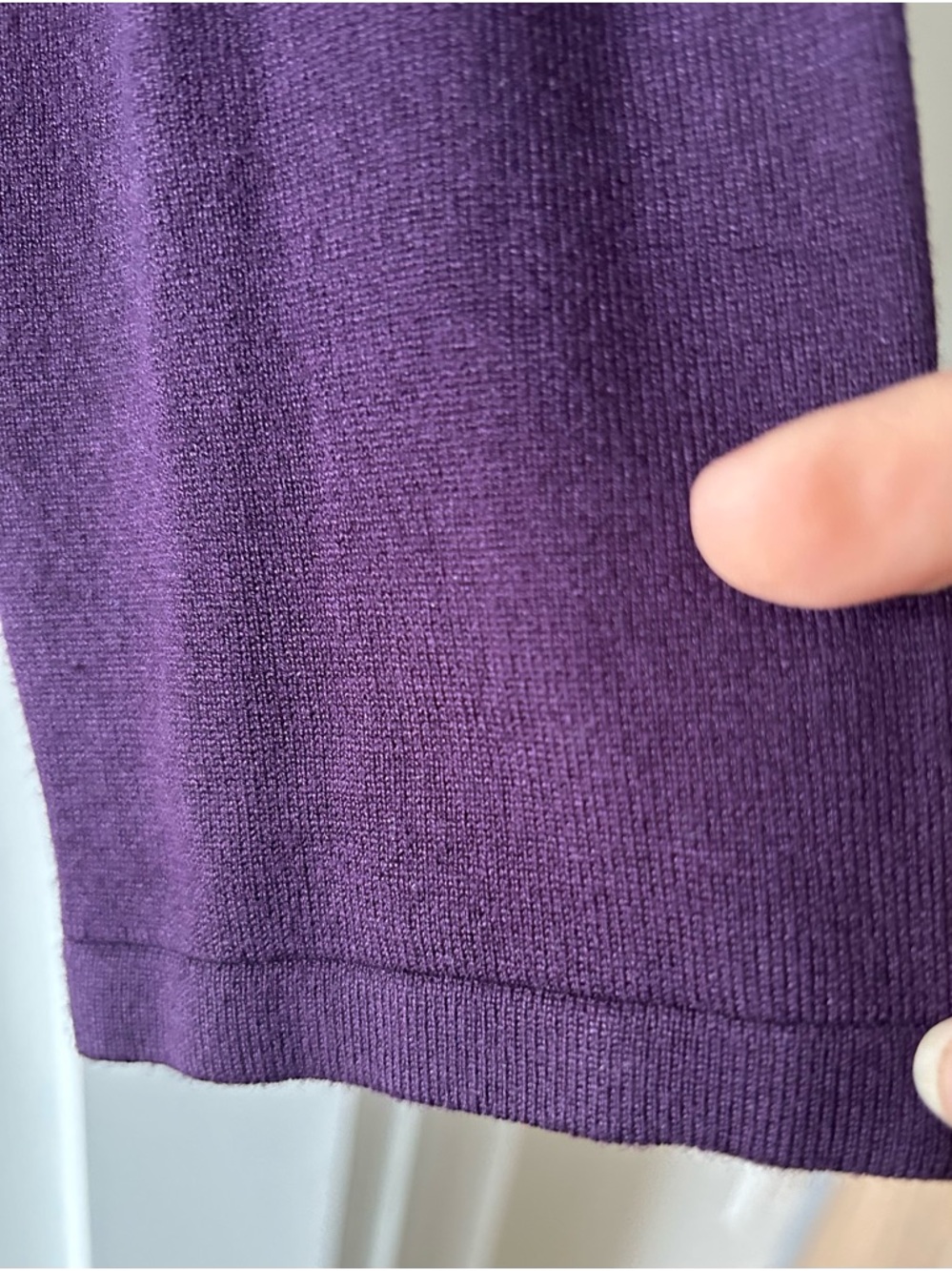 INC International Concepts Plum Open-Front Draped Faux Suede Cardigan - Picture 5 of 5